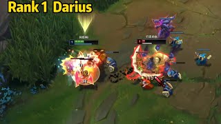 Rank 1 Darius The Most AGGRESSIVE Darius You Will Ever See LEVEL 1 SOLO KILL [upl. by Ecnedac]