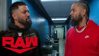 Jey Uso refuses to speak to Jimmy Uso Raw highlights Oct 14 2024 [upl. by Ocirred126]