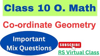 Optional Math 10  Coordinate Geometry  Important Solutions rsvirtualclass6430 [upl. by Draillih]