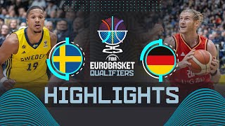 Sweden 🇸🇪 vs Germany 🇩🇪  Highlights  FIBA EuroBasket 2025 Qualifiers [upl. by Peale]