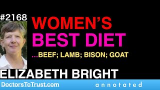 ELIZABETH BRIGHT c1  WOMEN’S BEST DIET …BEEF LAMB BISON GOAT [upl. by Ylla]