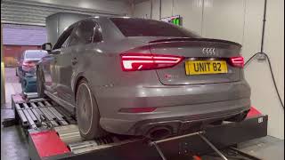 Audi Rs3 stage 2 dyno run wagner decat downpipe [upl. by Iphagenia]