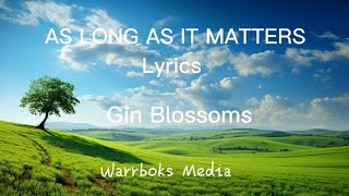 GIN BLOSSOMS  As Long As it Matter [upl. by Micky]