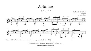 Carulli  Andantino Op 241 No 19 [upl. by Lorrayne]