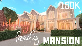 BLOXBURG Roleplay Blush Mansion  House Build [upl. by Kermy768]