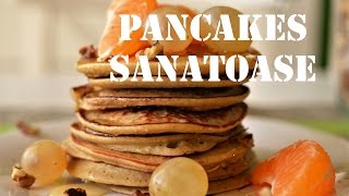 Pancakes sanatoase  cu banane si ovaz [upl. by Twedy]