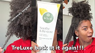 BEST detangling product  NEW TreLuxe Aloe Vera Curl Primer  Natural Hair [upl. by Kinchen613]