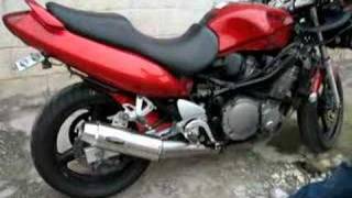 GSX 750 F COM PONTEIRA STORM PIPE [upl. by Nowaj884]