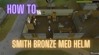 OSRS How to smith bronze med helm [upl. by Alasteir]