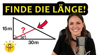 Wie lang ist die rote Strecke – Mathe RÄTSEL Geometrie [upl. by Ailati]