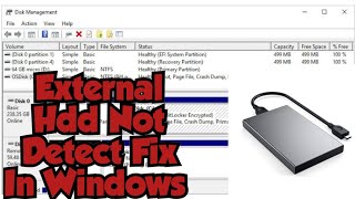 How To Fix External Hard disk not Detect in Windows Very Easy Method Repair External HDD  Fix Error [upl. by Lemra51]