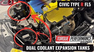 TORQUE PERFORMANCE DEVELOPMENTS  DUAL COOLANT EXPANSION TANKS  FL5 CIVIC TYPE R [upl. by Kcirdnek846]