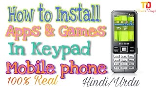 How to install apps and games in keypad mobile hindi  urdu [upl. by Ahsed]