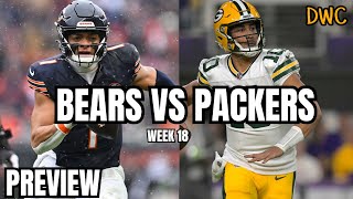 BEARS VS PACKERS WEEK 18 PREVIEW  We Can Eliminate The Packers [upl. by Weinshienk]