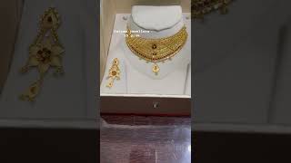 Chokar set design gold meenajewellery chokarset gold necklace earrings [upl. by Nywde]