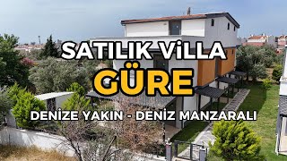 GÜRE SATILIK SIFIR VİLLA  DENİZ MANZARALI  DENİZE YAKIN [upl. by Yerbua]