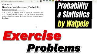 Probability amp Statistics for Engineers amp Scientists by Walpole  Solution Chap 3 [upl. by Raychel]