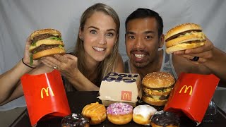 First Time Eating McDonalds Big Mac vs Homemade Mukbang  MCDONALDS HAS DONUTS [upl. by Nevyar]