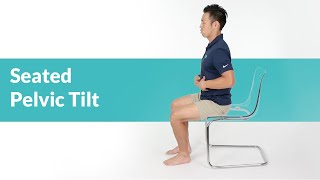 Easy Seated Pelvic Tilt Exercise [upl. by Llennahc886]