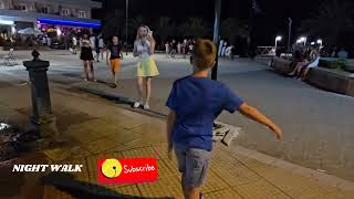 🌊🇬🇷⛱️💯💥 Paralia Greece  Nightlife  Walk Tour  August 2023  4K 🇬🇷⛱️💯💥🌊 Greece nightlife [upl. by Adniled]