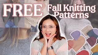 12 FREE Cozy Fall amp Autumn Knitting Patterns 🍁🧶 [upl. by Enelyw639]