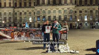 Dutch activist Max Van Den Berg spoke about Abdurehim Ghenis father who died in concentration camp [upl. by Eicarg]