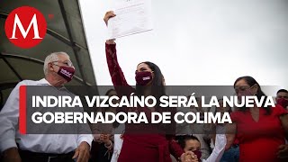 Indira Vizcaíno recibe constancia de mayoría como gobernadora electa de Colima [upl. by Krum218]