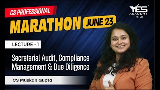 DD MARATHON for June 23 Part 1  CS Professional Due Diligence Marathon June 23  CS Muskan Gupta [upl. by Sirrom]