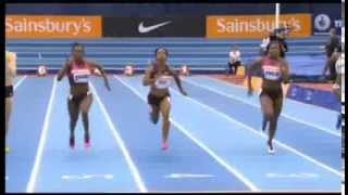 2014 Sainsbury Indoor Grand Prix women 60m dash final [upl. by Greg139]