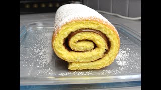 Recette n°7 Gâteau roulé au Nutella [upl. by Hairu]