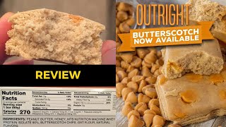 Protein Bar Review  MTS Nutrition Outright Bar Butterscotch Peanut Butter [upl. by Fina]