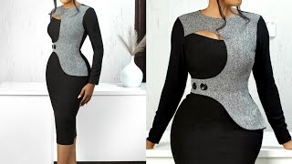 LET US DRAFT A Stylish Twotone Cooperate Dress [upl. by Atter]