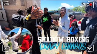 Shadow Boxing At School🤣CRAZY COMBOS [upl. by Lanny360]