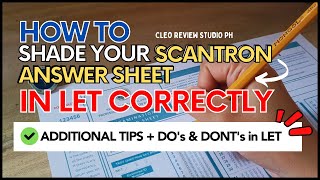 HOW TO CORRECTLY SHADE YOUR SCANTRON ANSWER SHEET IN LET  SCANTRON SHADING TIPS [upl. by Annas]