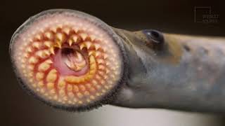 Lamprey  The sea lamprey also commonly known as the vampire fish [upl. by Fasta]