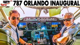 Norse Cockpit Boeing 787 Inaugural Flight to Orlando [upl. by Skiba534]