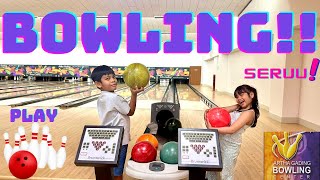 Family Bowling Fun Mall Artha Gading Bowling Center Jakarta  Kids play bowling [upl. by Merriman]