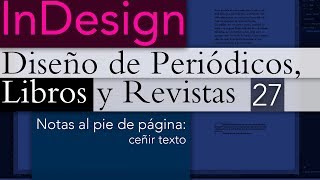 InDesign Notas al pie de página  Ceñir texto [upl. by Hakym25]