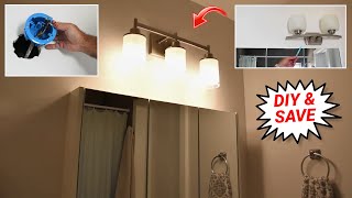 How To Move An OffCenter Wall Mounted Light Fixture And Repair The Drywall [upl. by Agnot192]