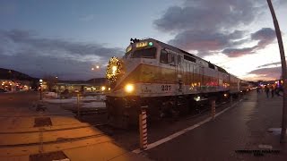 HD60 FPS Grand Canyon Railway F40  237 Departing Williams AZ with the Polar Express 121915 [upl. by Reitrac]