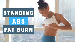 🤩 STANDING ABS BURN  DUMBBELL CORE WORKOUT [upl. by Clovah]