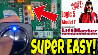 Programming a LiftMaster Universal Remote to a Logic 5 Commercial Opener [upl. by Brodsky]