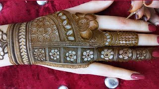 Latest Mehndi Design For Back HandsNew Semi Bridal Mehendi Design For Back Hands [upl. by Salomon]