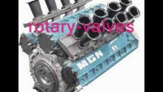 F1 engine MGN W12 with rotary valves F1 Motor mit Drehschieberinlass [upl. by Ogdon]