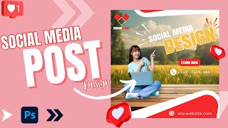 Social media post design  Photoshop Tutorial For Beginners [upl. by Hump]