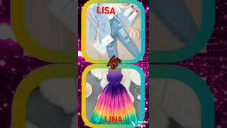 Lina vs Lisa song music tiktok despacitoremix fashion dress [upl. by Azmah]