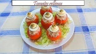 Tomates Rellenos con Atún  Receta de Cocina en Familia [upl. by Akihdar679]