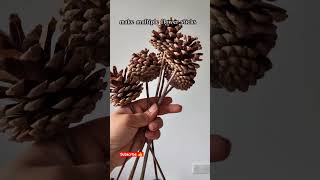 DIY Pine Cone Flowers and Vase Tutorial diycrafts homedecor diyhomedecorating homedecor [upl. by Saied247]