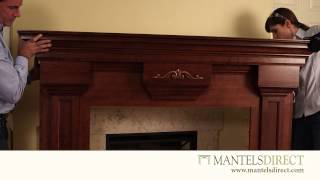 Wood Fireplace Mantel Surround  Installation  MantelsDirectcom [upl. by Anjanette]