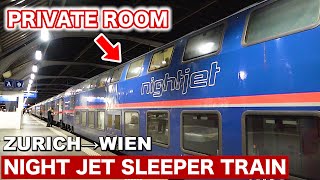 🇨🇭🇦🇹Riding on the Amazing Double Decker Sleeper Train ÖBB NIghtjet Zurich →Vienna [upl. by Werdna]